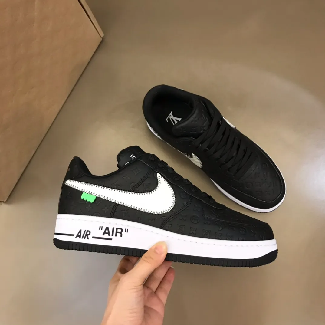 Men's shoes 💰p440 "*OUIS *UITTO*" x OFF-WHITE x Nike tripartite collaboration! Trendy and cool men's casual sports shoes with unrivaled color matching. The design idea basically continues the style of THE TEN. The Swoosh line and tongue label have a very familiar visual effect and are both fashionable and trendy! A must-have for fashionistas! The effect on your feet is absolutely stunning! Size: 38-45